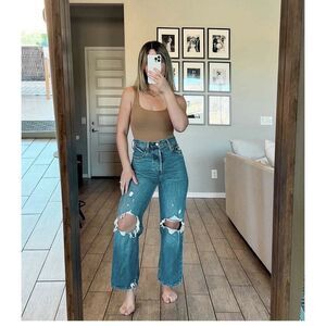 Auden Tank Bodysuit Luxury Collection Luxe‎ Stretch Lined Thong Brown Nylon XL